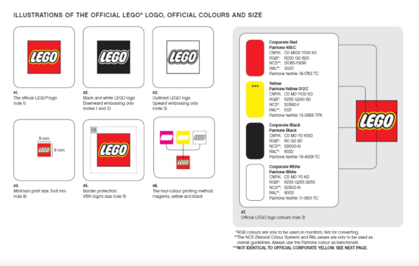 LEGO, Branding, Brand Guides, Marketing, Logo, Colors, Typeface, Font